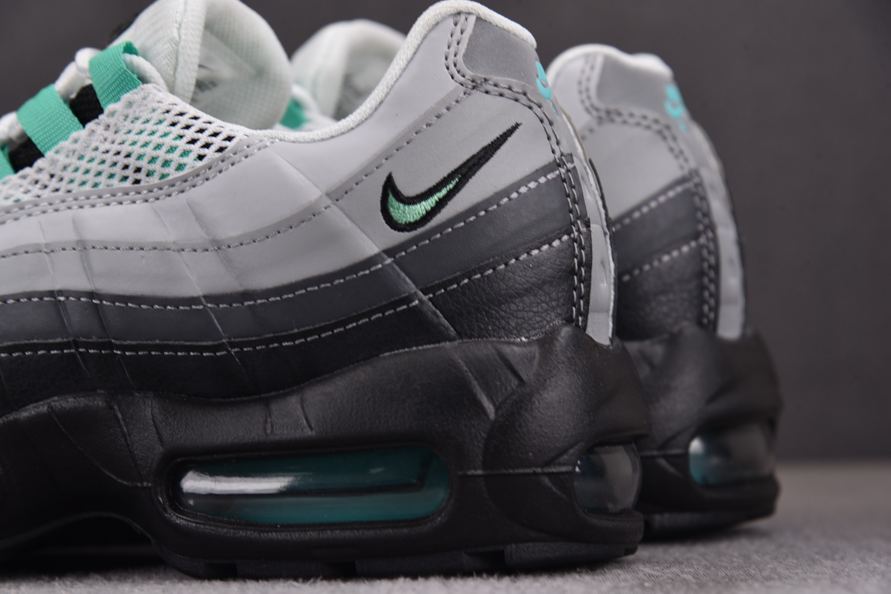 Max95尺码:39-48纯原版出品-AirMax95BlackStadiumGreen黑灰绿DH801