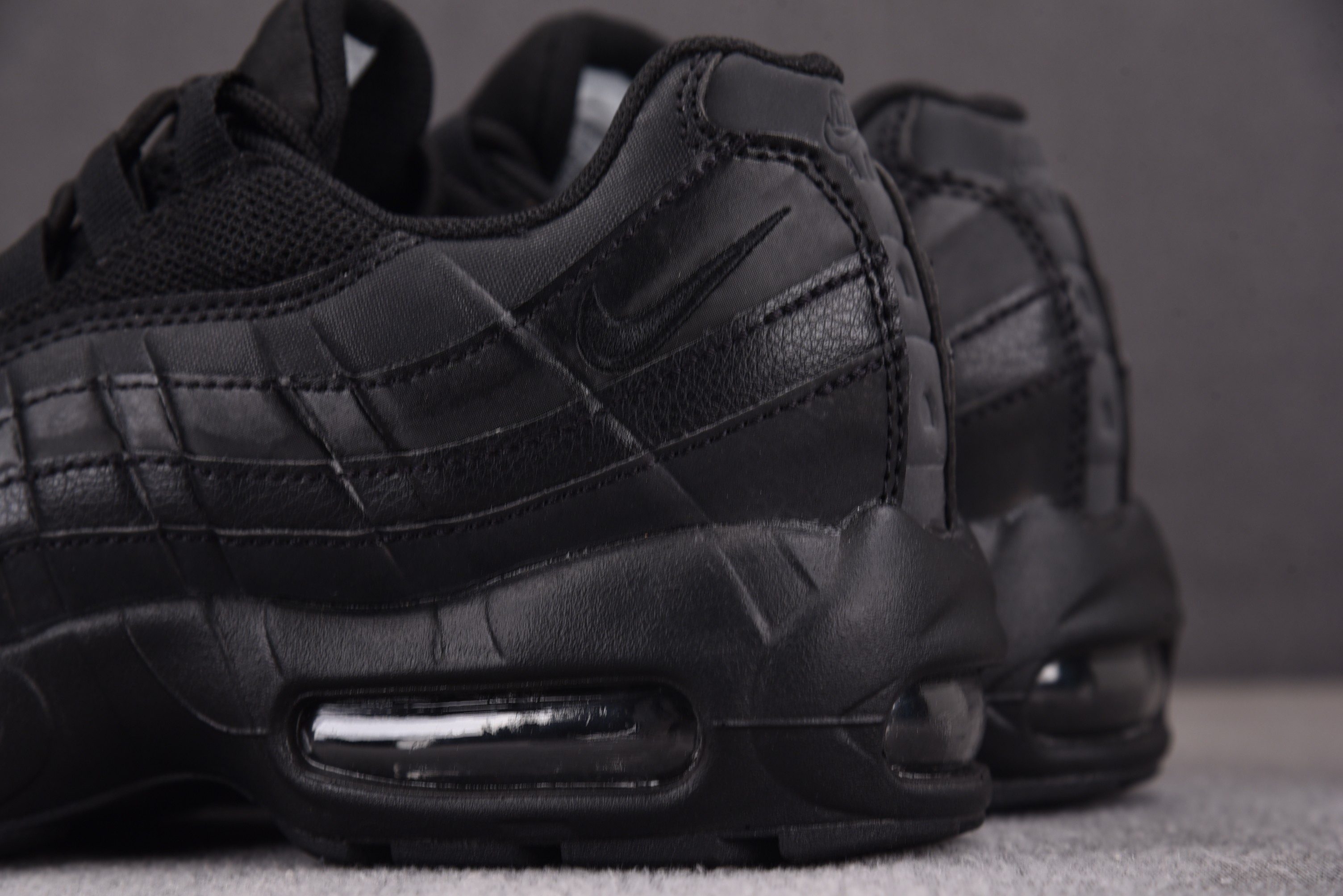 Max95尺码:36-48纯原版出品-AirMax95RecraftTripleBlackGS全黑CJ3