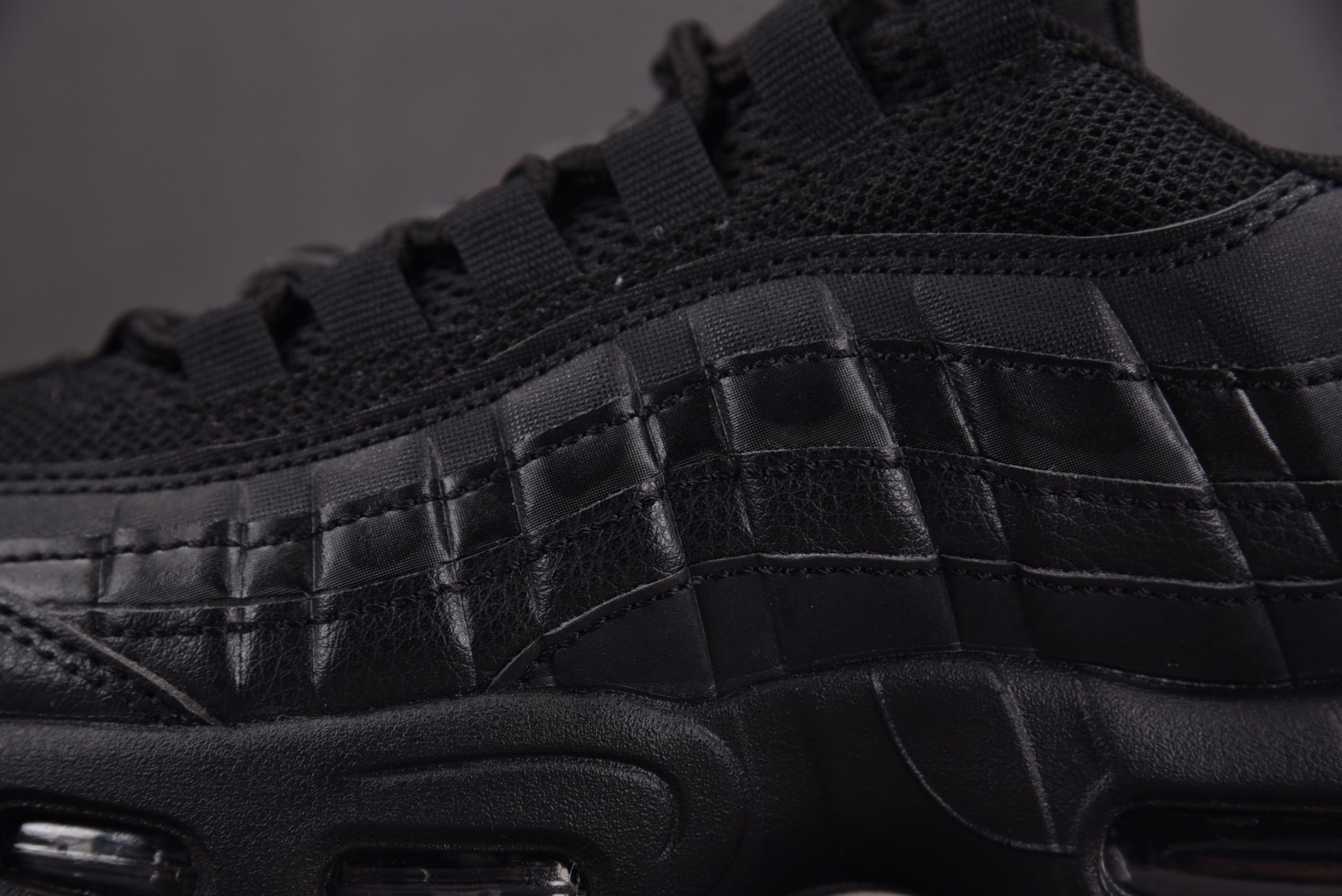 Max95尺码:36-48纯原版出品-AirMax95RecraftTripleBlackGS全黑CJ3