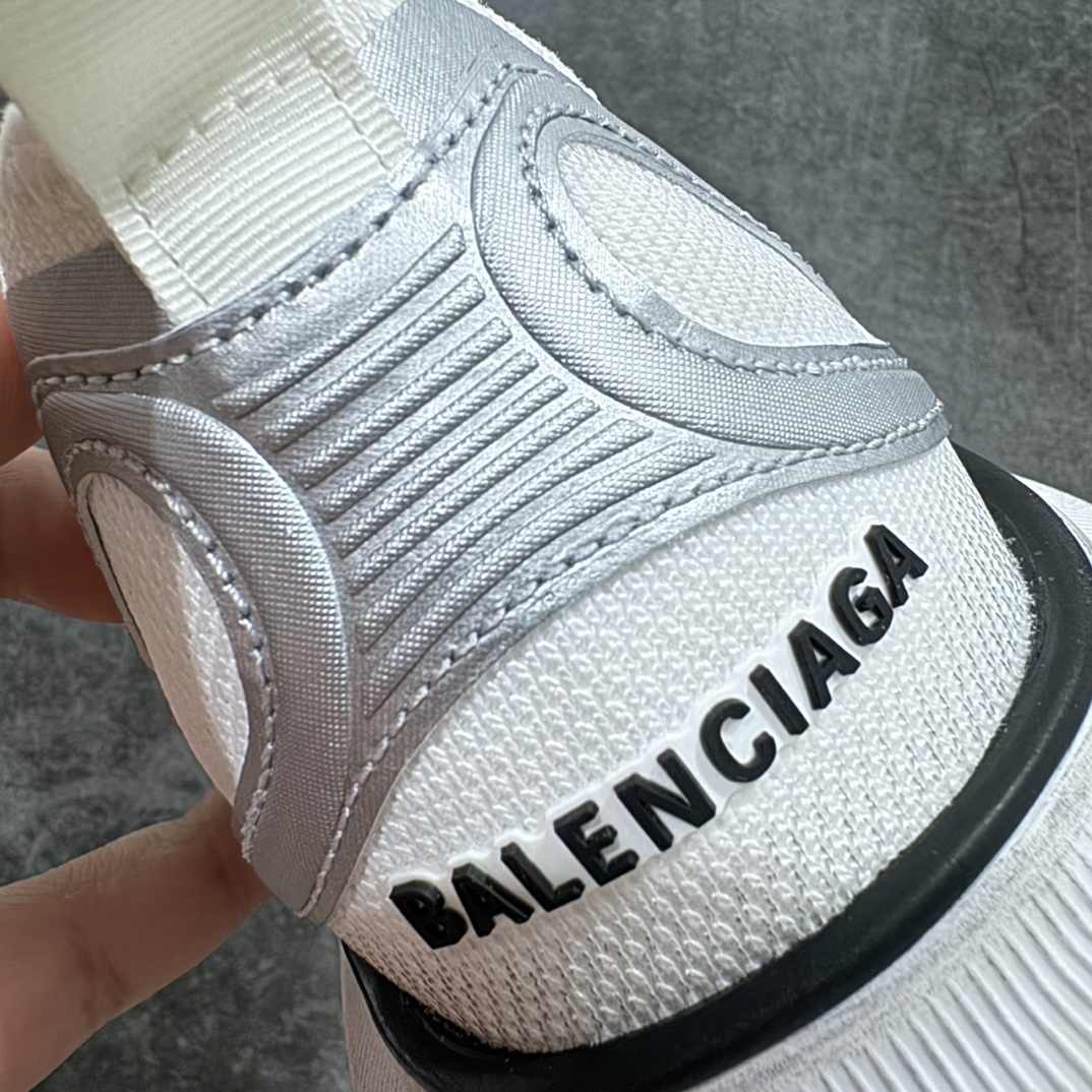 纯原BALENCIAGACIRCUIT巴黎世家圆头系带LOGO印花低帮老爹鞋银色全套原纸板楦头开发最原汁