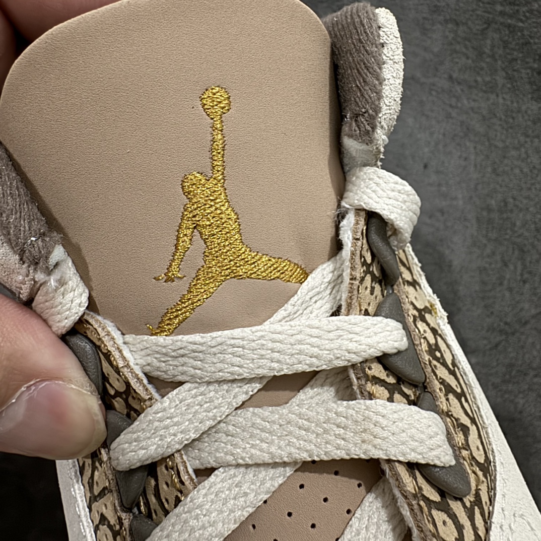 AirJordanAJ3Retro白棕爆裂纹CT8532-102原纸板楦头开发原厂皮料完美版型一比一鞋头