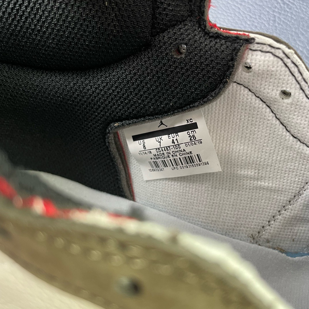 AJ1高帮倒钩鬼脸尺码:36-48.5纯原版出品-Jordan1xTravisScottAJ1xTS联名