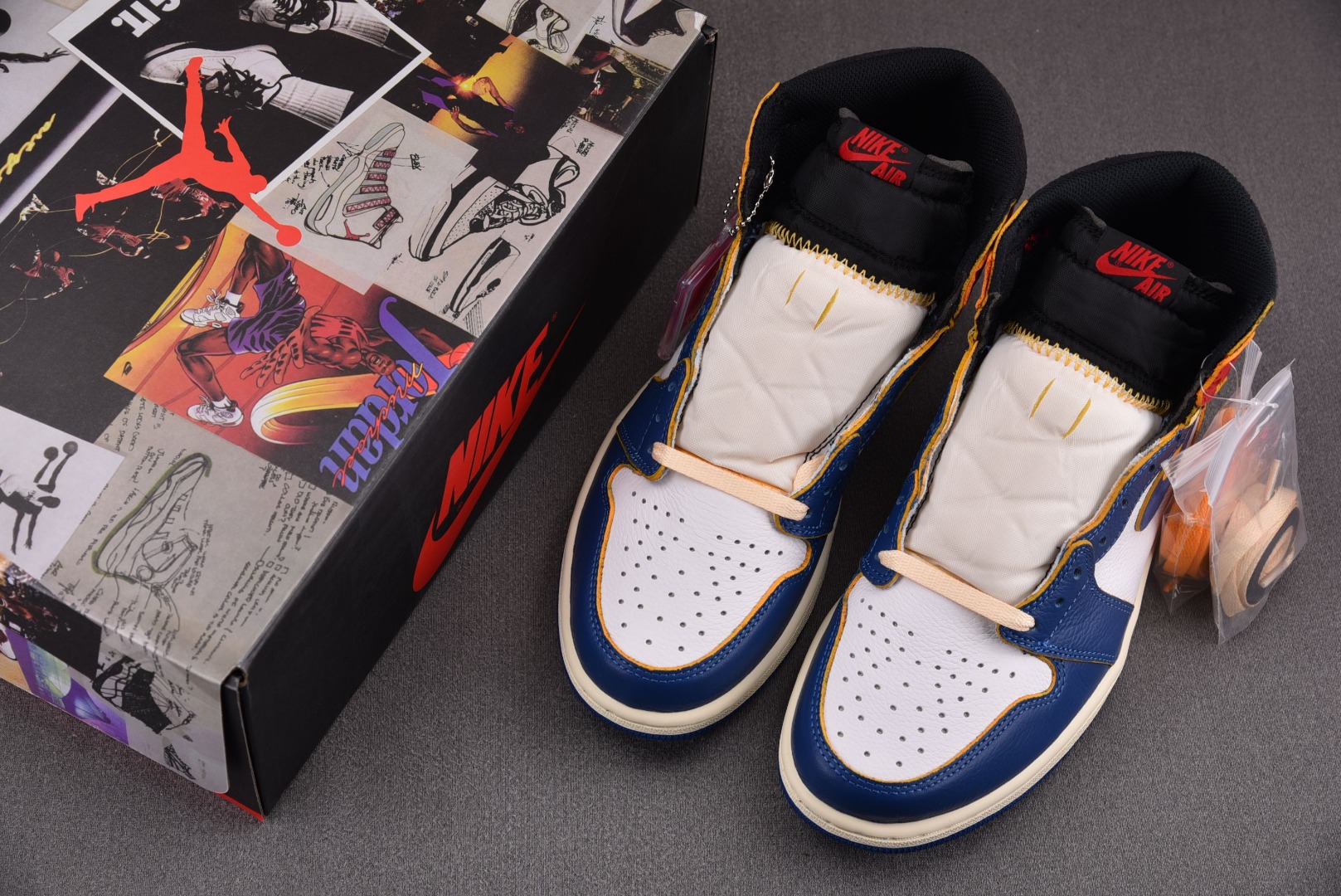 AJ1蓝黑拼接尺码:40.5-48.5纯原版出品-UnionxAirJordan1RetroHighOG