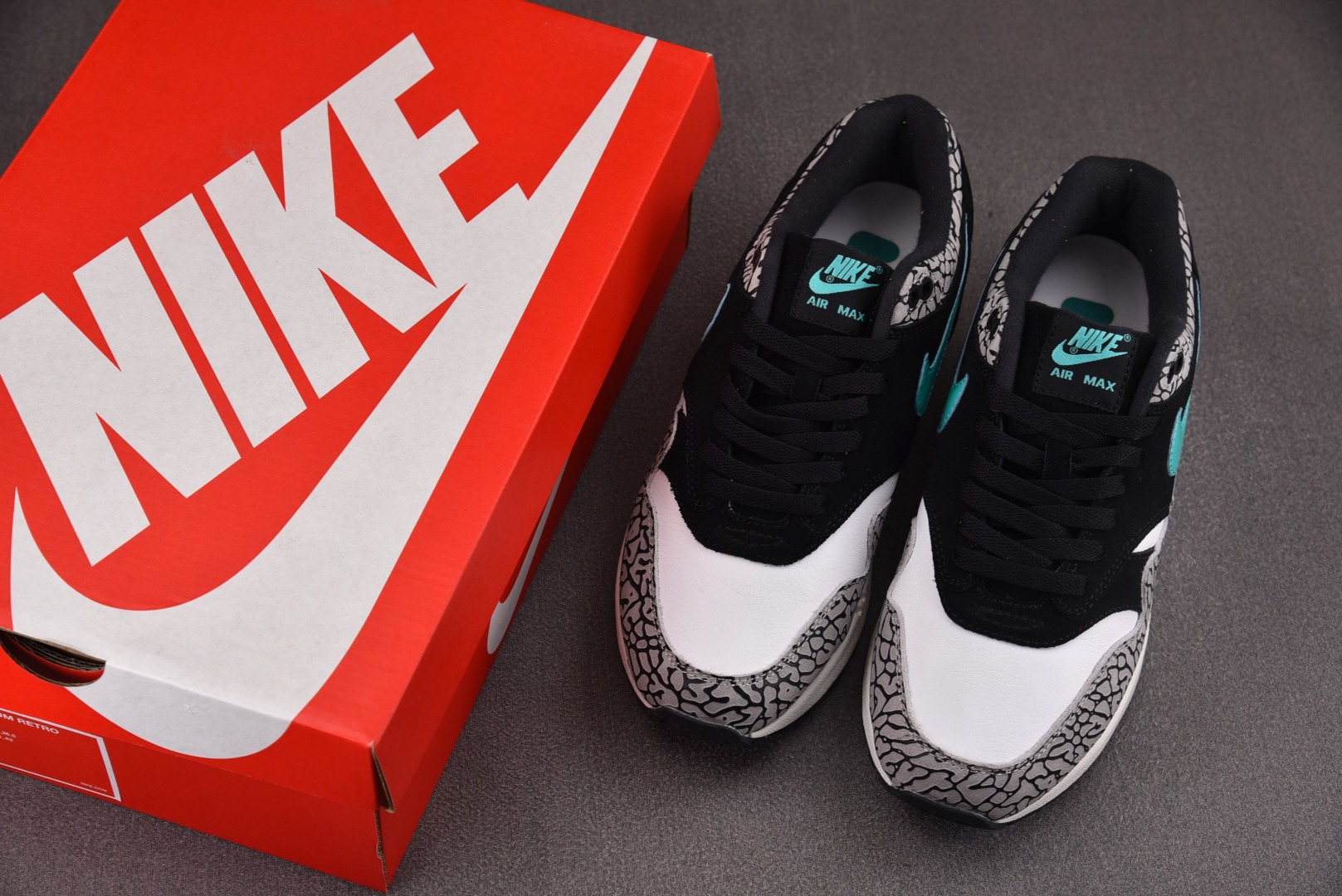 Max1尺码:36-47.5纯原-AirMax1AtmosElephant大象灰裂纹908366-001