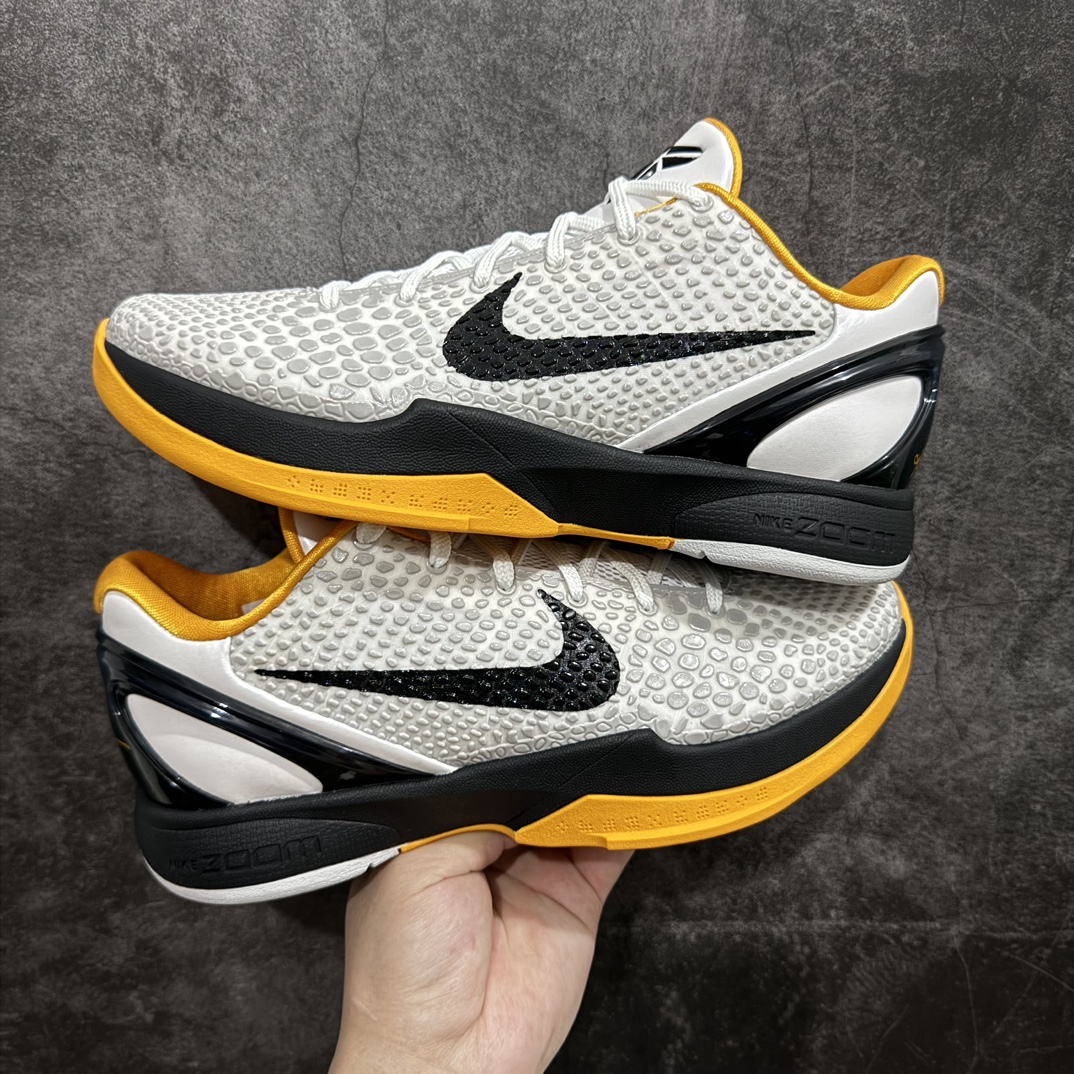 纯原外贸NKZoomKOBE6Protro科比六代黑黄季后赛CW2190-100完美复刻公司货前掌超大Z