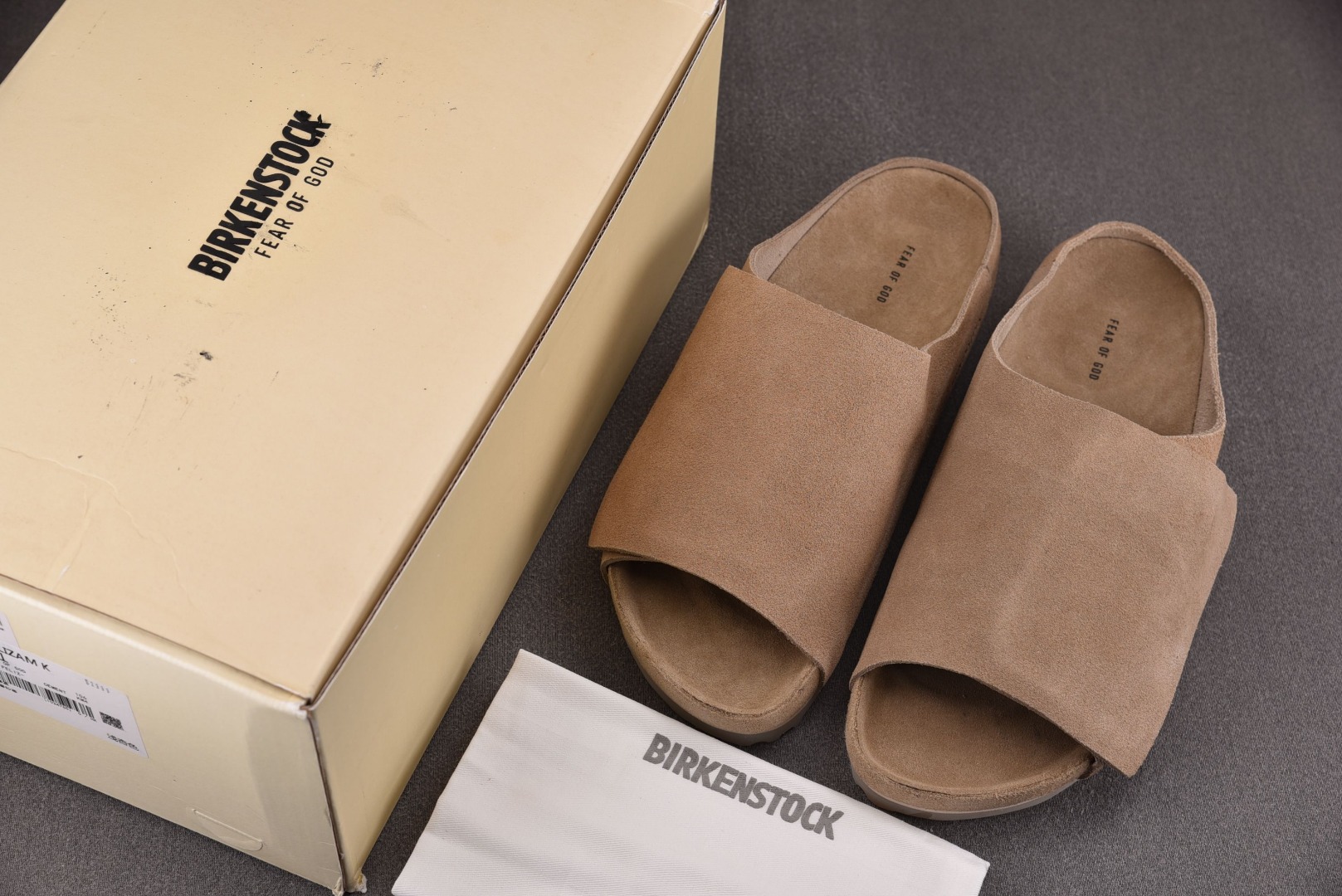 博肯FOG尺码:36-44纯原版出品-FEAROFGODxBirkenstock浅杏色博肯FOG联名款魔