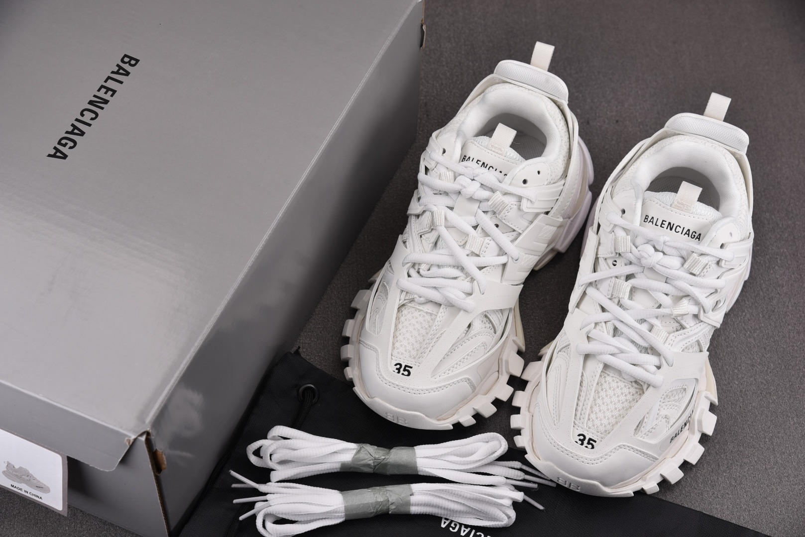 巴黎世家尺码:35-46偏大一码超重纯原出品-BalenciagaTrack白色YZ018