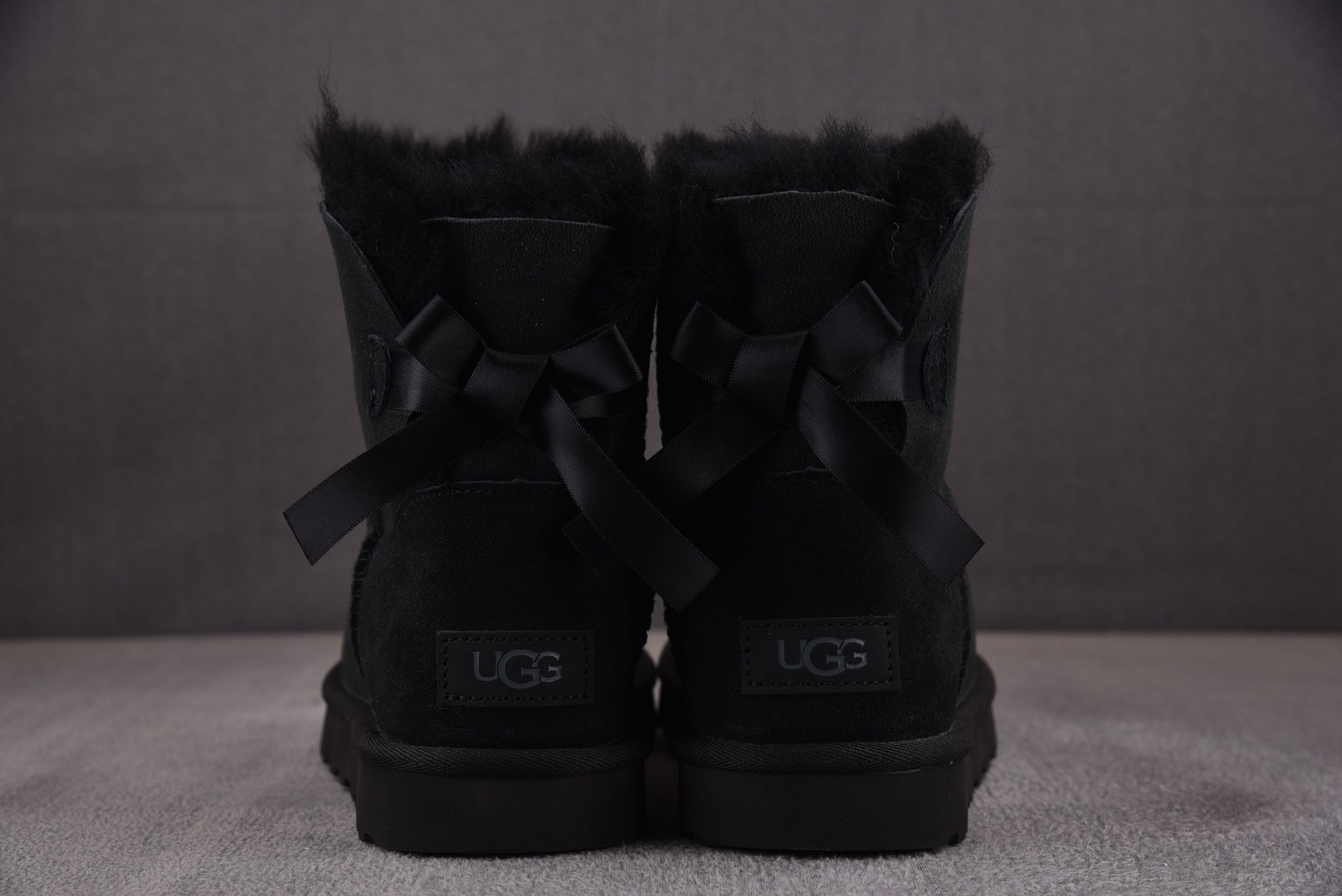 Ugg纯原尺码:35-40纯原版出品-UGGMiniBaileyBowIIBlack黑色单丝带蝴蝶结YZ