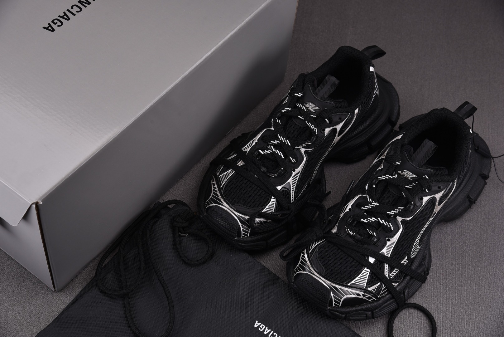 3XL黑白做旧尺码35-46偏大一码纯原版出品-Balenciaga3XL巴黎世家老爹鞋黑白做旧YZ00