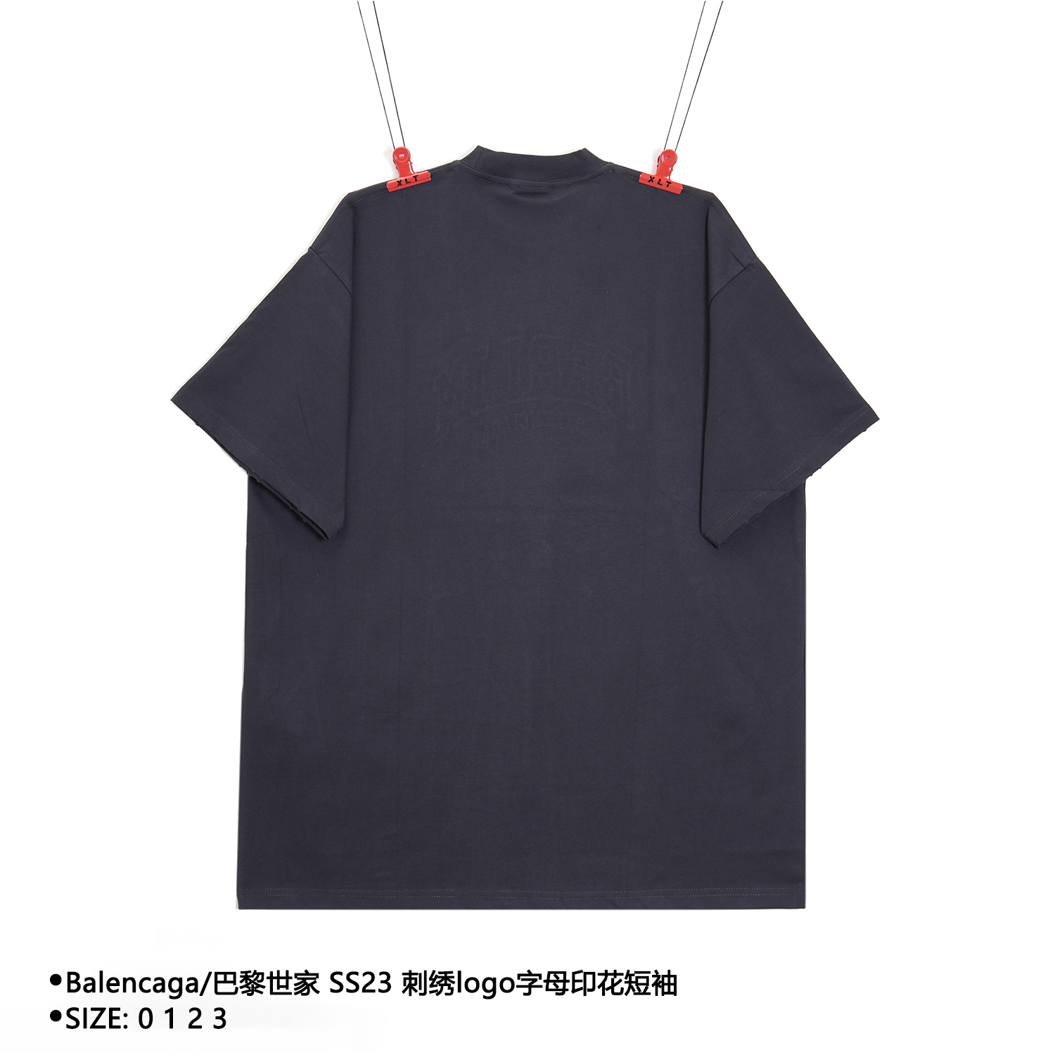 Balencaga/巴黎世家 SS23 刺绣logo字母印花短袖