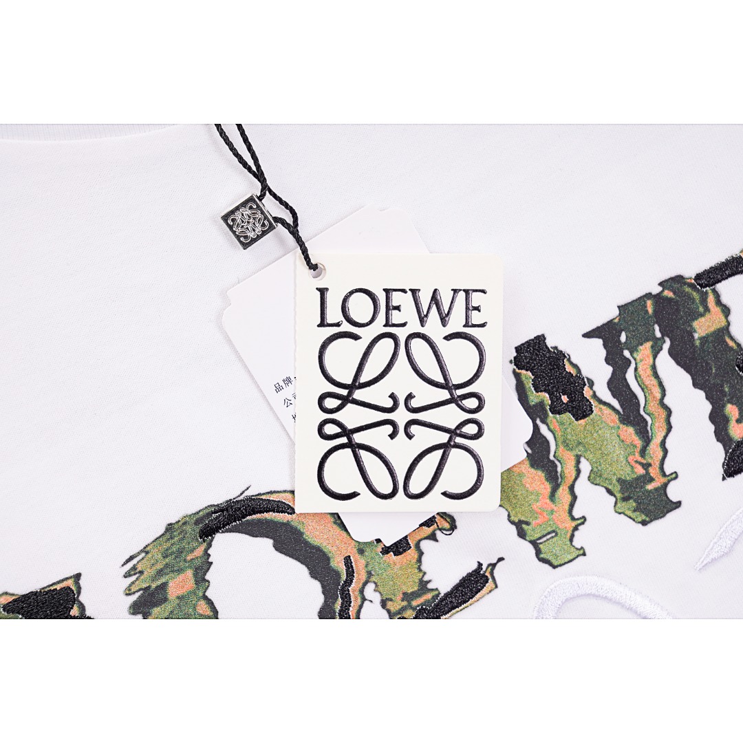 Loewe/罗意威 SS24 重影刺绣短袖T恤