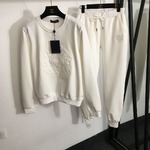 Louis Vuitton Replica
 Clothing Pants & Trousers Two Piece Outfits & Matching Sets Black White Embroidery Long Sleeve