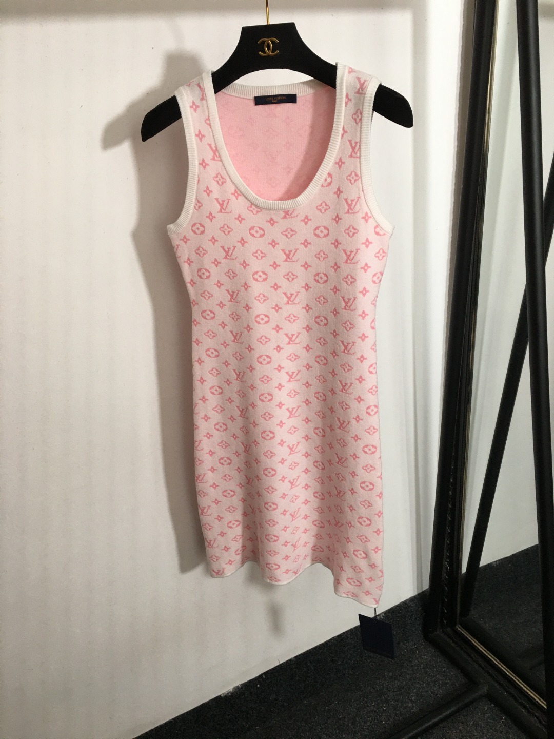 Louis Vuitton Venta al por mayor
 Ropa Vestidos Camiseta de tirantes Réplica
 Caqui Rosa Tejido