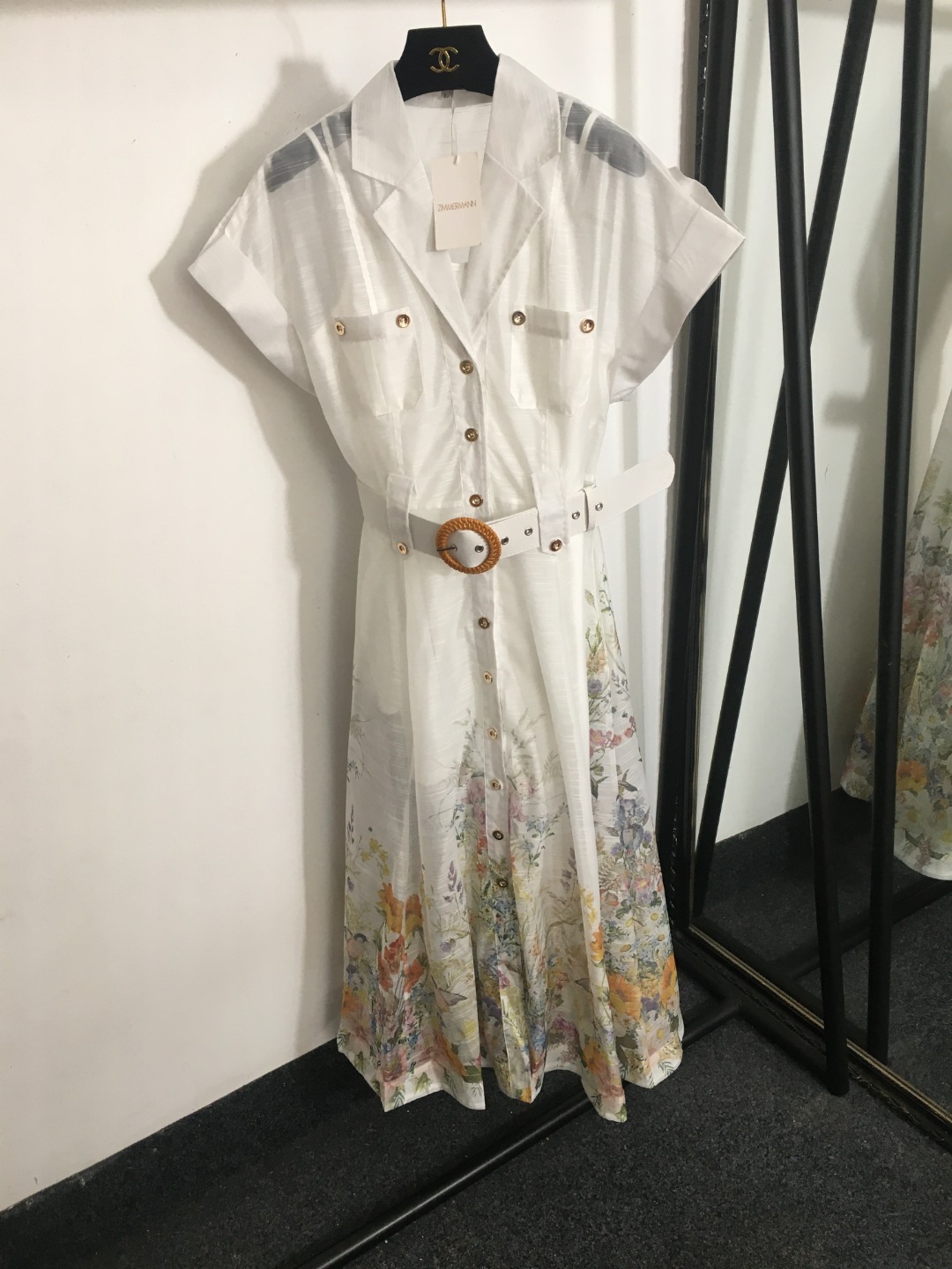 Vente de haut niveau
 Zimmermann Vêtements Robes Blanc Imprimé