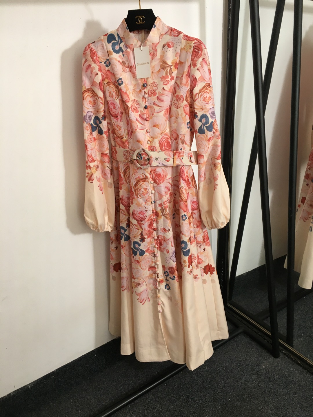 Zimmermann Vêtements Robes Couleur rose Les roses Imprimé Manches longues