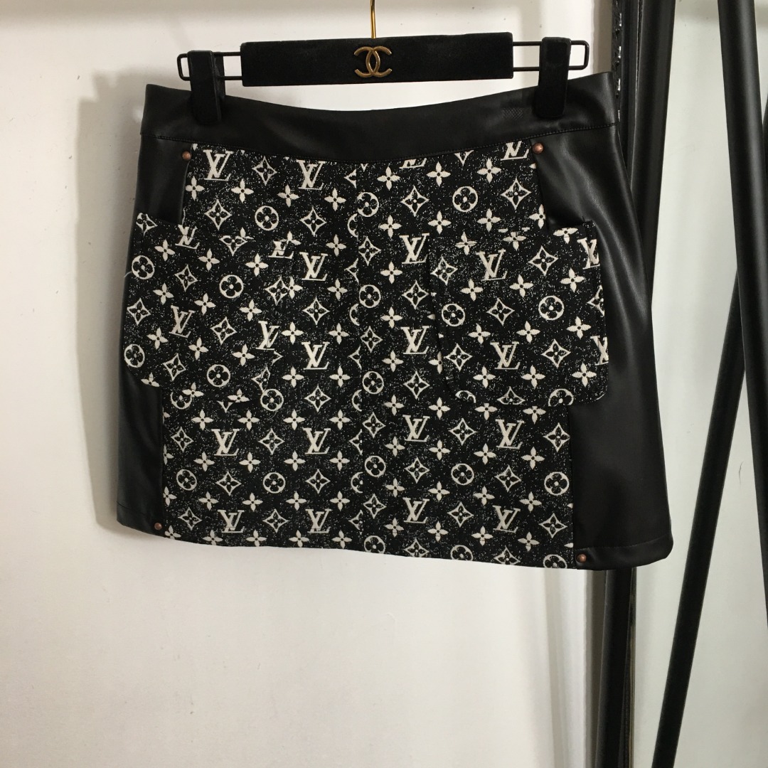 Louis Vuitton Ropa Faldas Negro