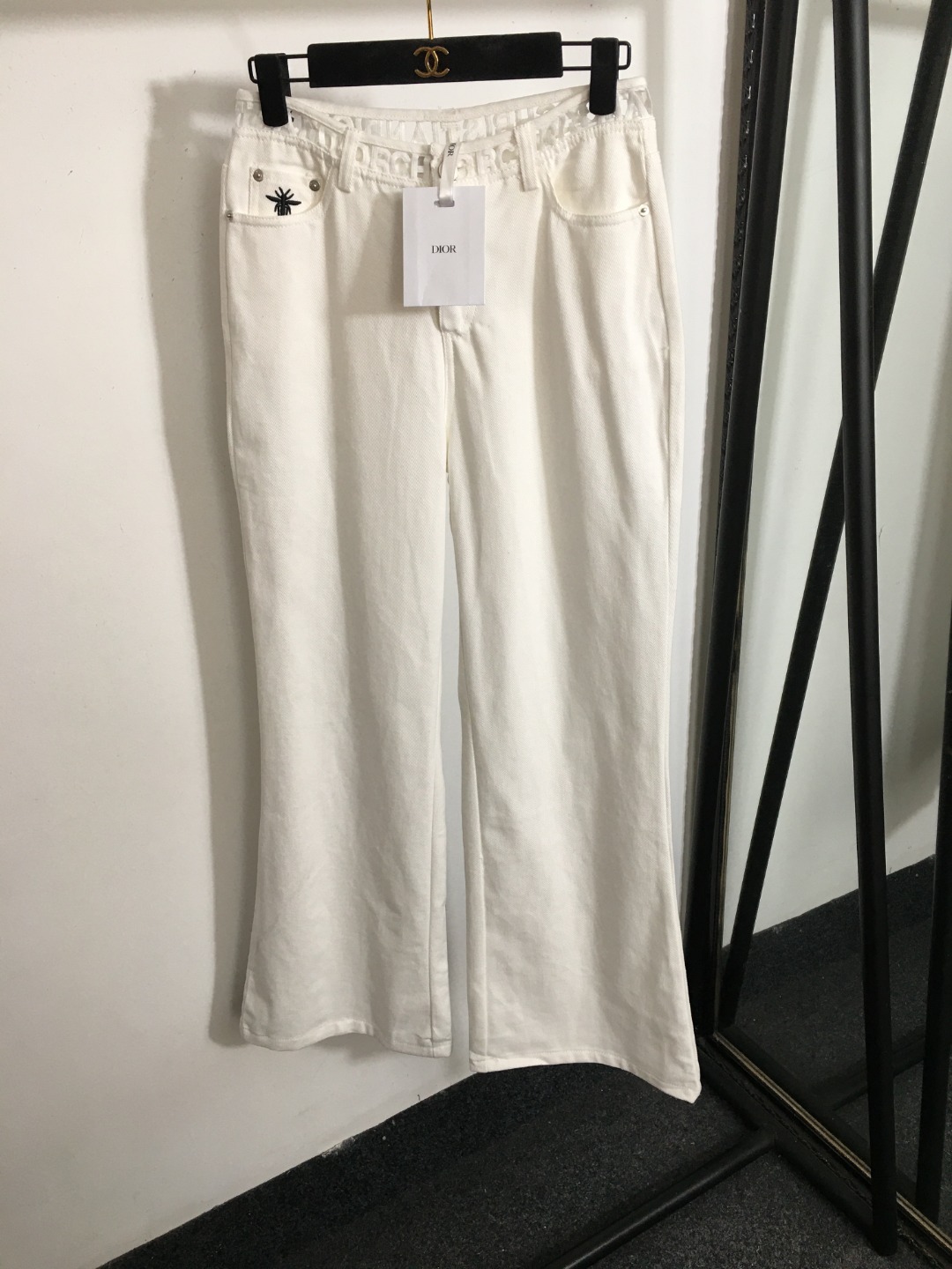 Dior Kleidung Jeans Pants & Hosen Weiß Offene Arbeiten