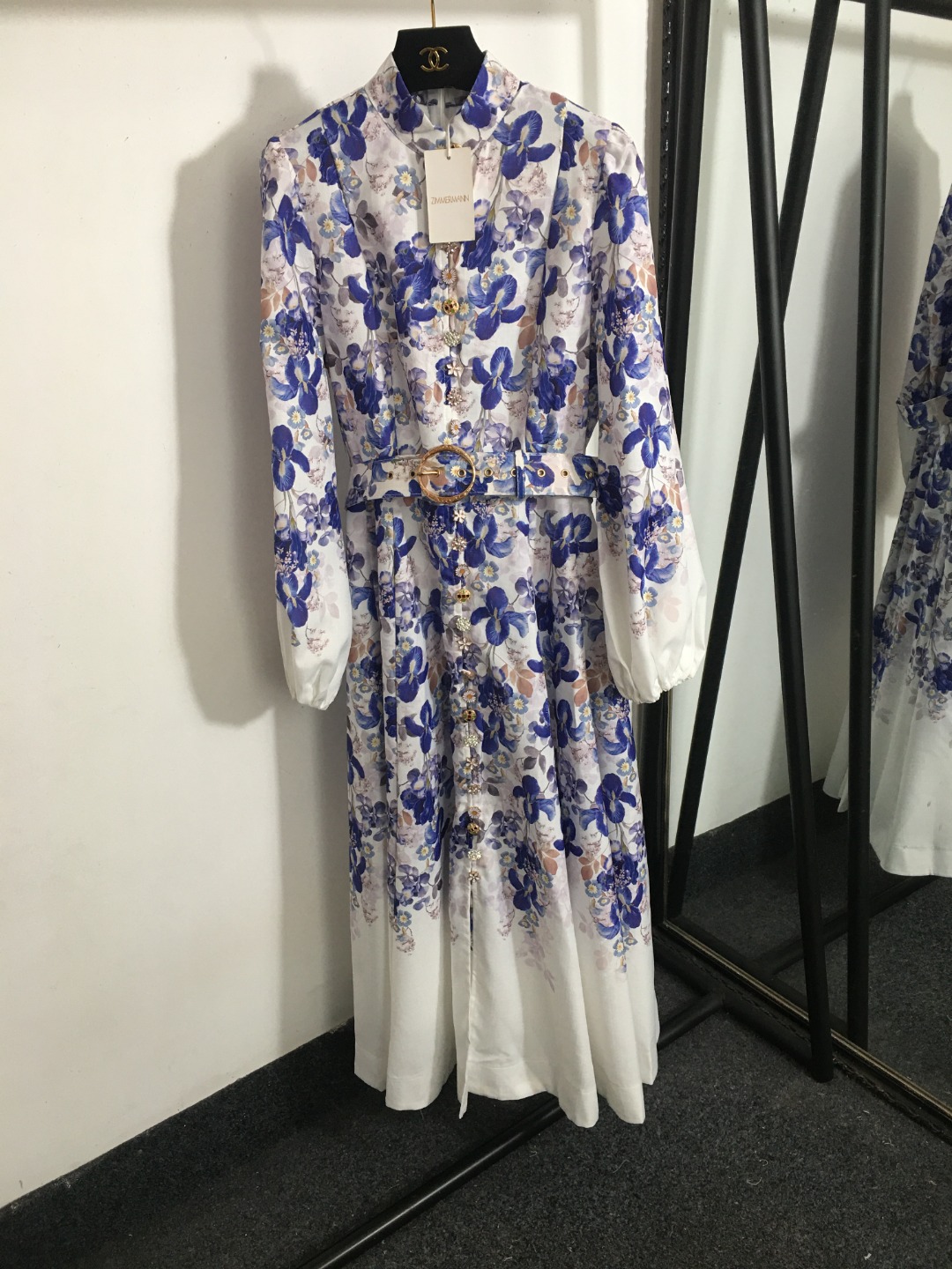 Zimmermann Vêtements Robes Bleu Imprimé Manches longues