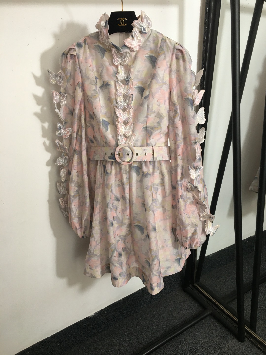 Zimmermann Vêtements Robes Couleur rose Jaune Broderie de fleurs Manches longues