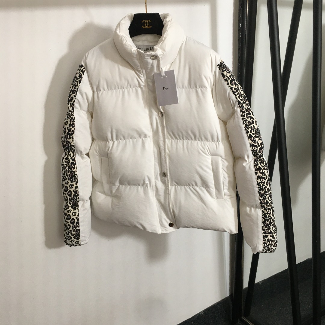 Dior Kleidung Mäntel & Jacken Pants & Hosen Sweatshirts Beige Schwarz Leopardendruck Weiß Drucken Baumwolle Langarm