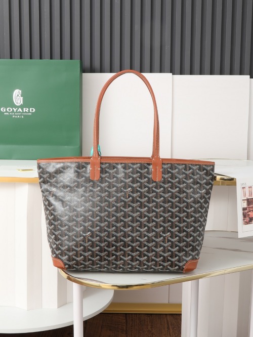 Goyard Artois Small Tote Bag - Brown, Zipper Closure, Premium Quality Hardware 1 Goyard Artois Small Tote Bag - Brown, Zipper Closure, Premium Quality Hardware