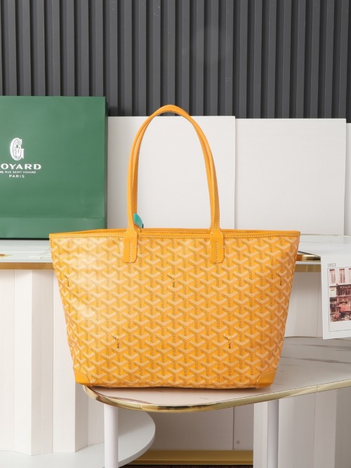 Goyard Artois Small Yellow Tote Bag with Zipper Closure - Premium Quality 2 Goyard Artois Small Yellow Tote Bag with Zipper Closure - Premium Quality
