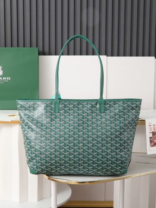 Goyard Artois MM Tote Bag Green Canvas Leather, 30 cm x 17 cm x 50 cm 1 Goyard Artois MM Tote Bag Green Canvas Leather, 30 cm x 17 cm x 50 cm