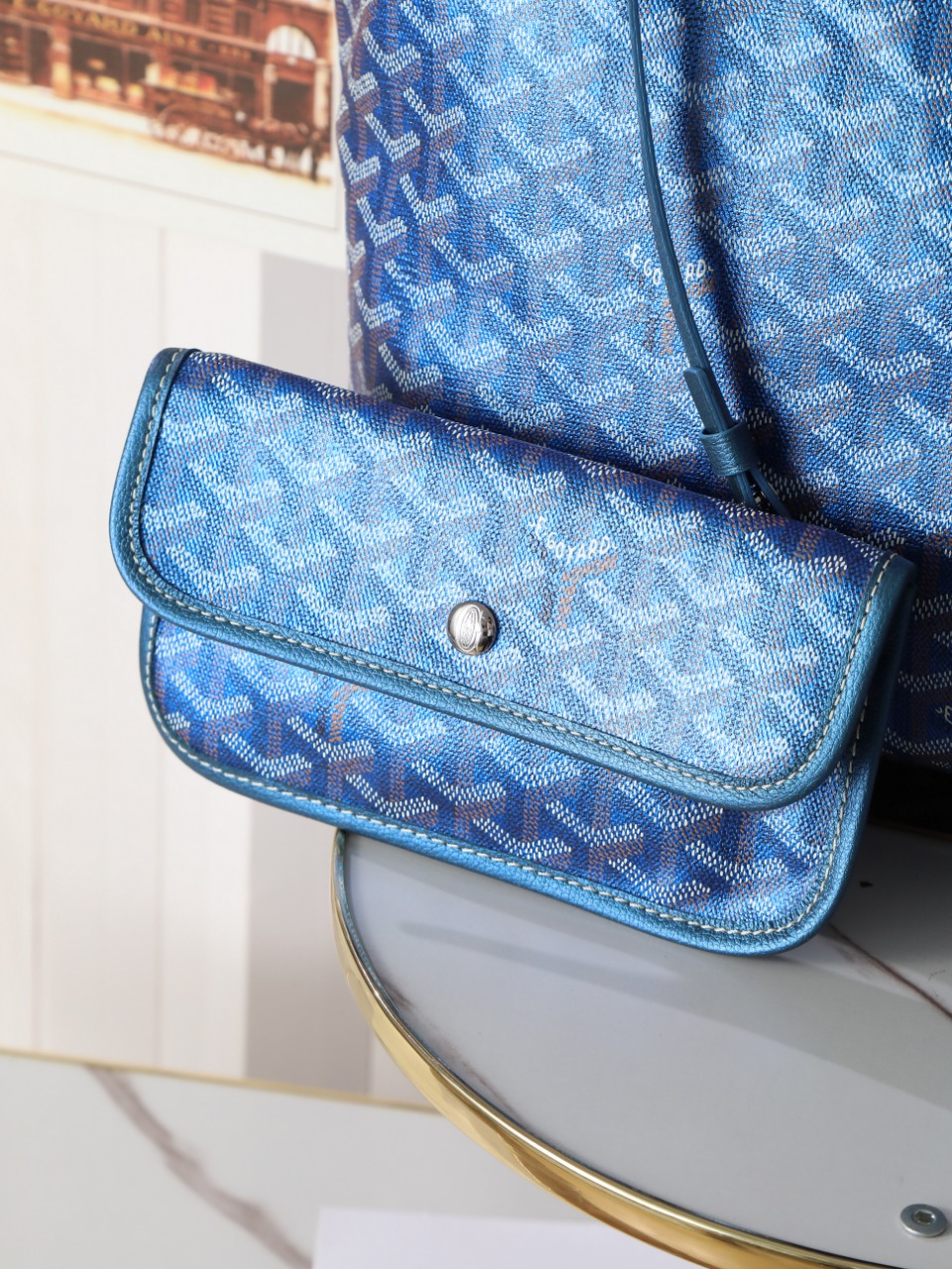 NO:618686,07 Pearlescent blue detail close-up, Goya [original]1986090907珠光蓝细节特写,戈雅【原厂】,Bag