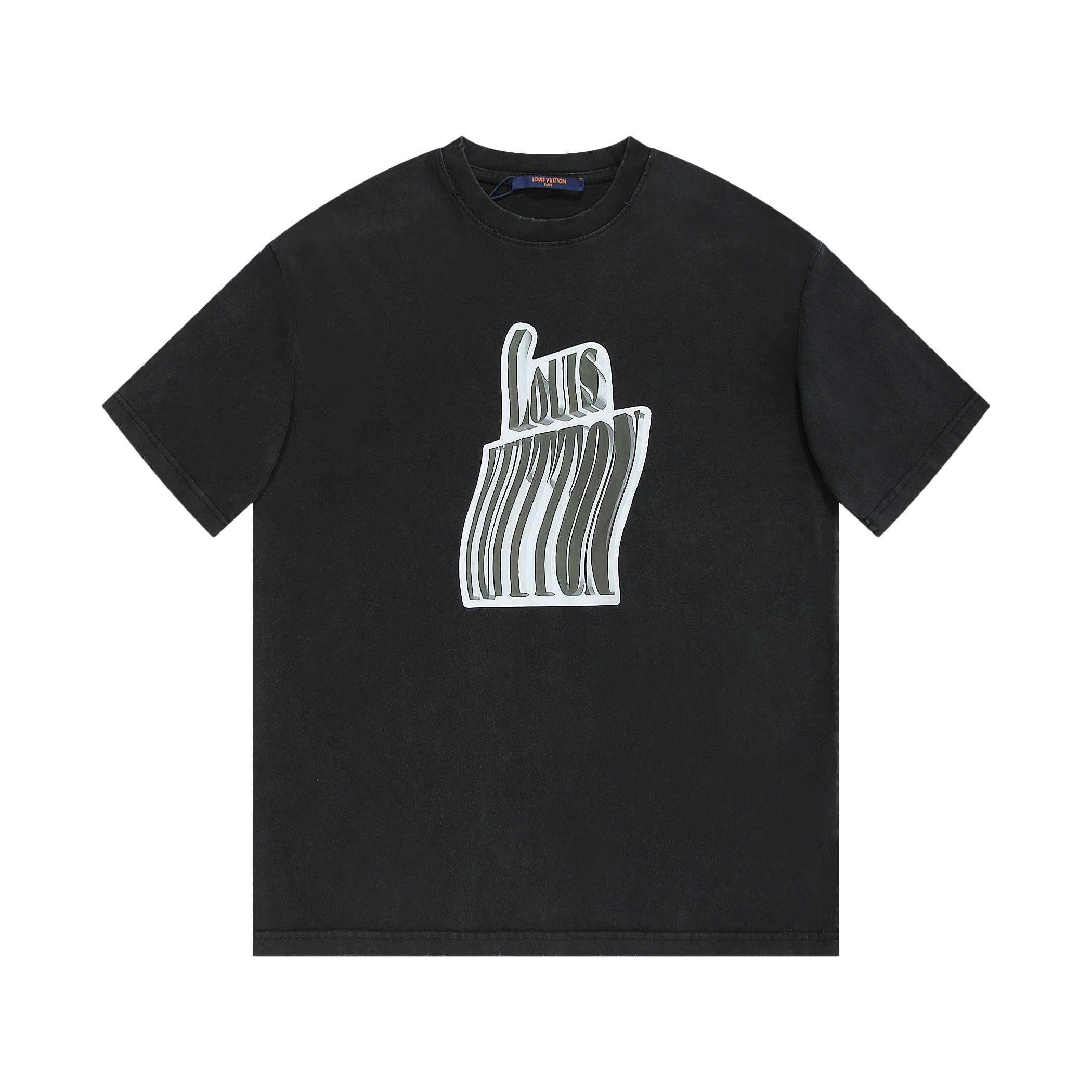 Louis Vuitton Clothing T-Shirt Black Printing Unisex Spring Collection Vintage