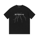 Givenchy Clothing T-Shirt Black White Printing Unisex Cotton Short Sleeve