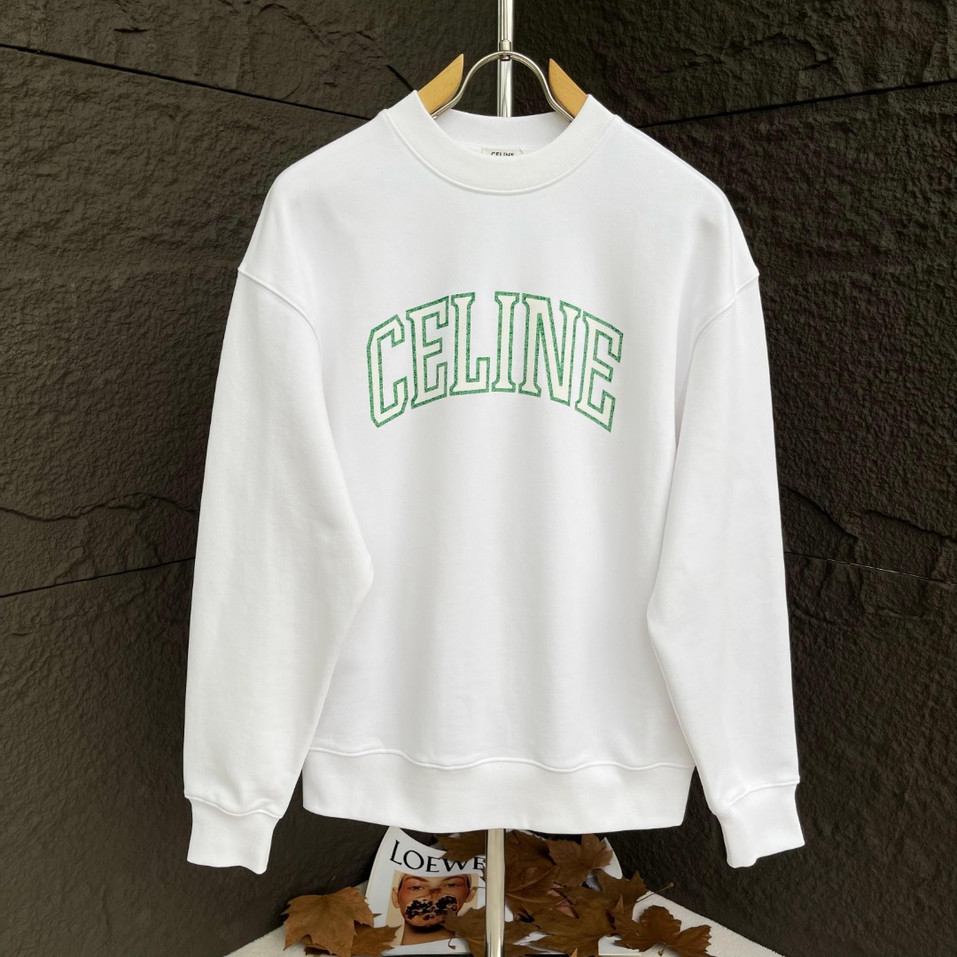 Celine Fashion
 Clothing Sweatshirts Black White Printing