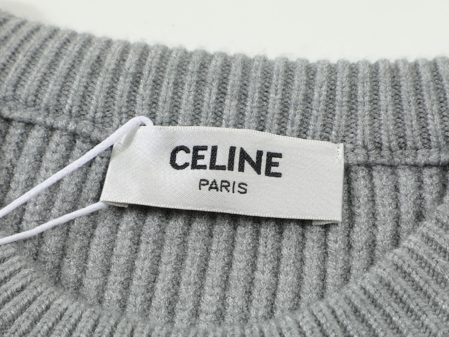 Celine 23FW Logo Sweater: Premium Wool Blend, Laser Cut Embroidery, S-XL Sizes - 图片 5