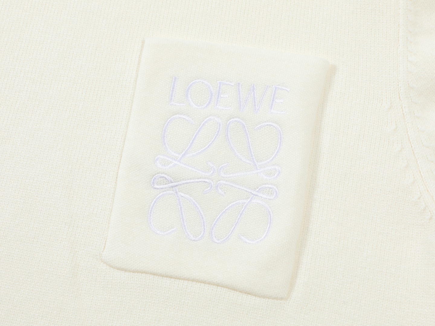 2024ss Loewe Pocket Embroidery Sweater: High Quality, Stylish, Comfortable, Gender Neutral - 图片 5