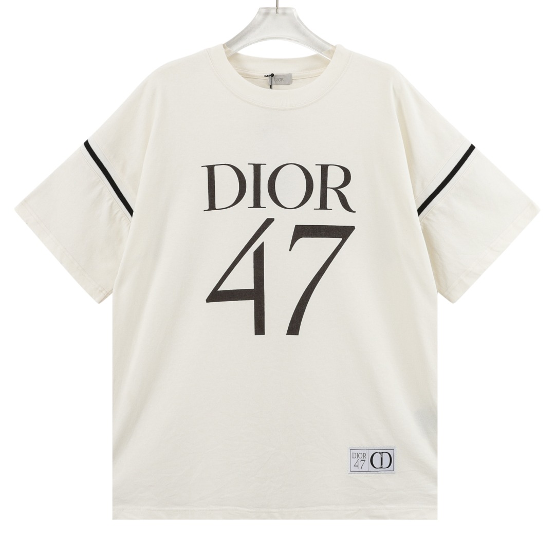 Dior Clothing T-Shirt Printing Short Sleeve