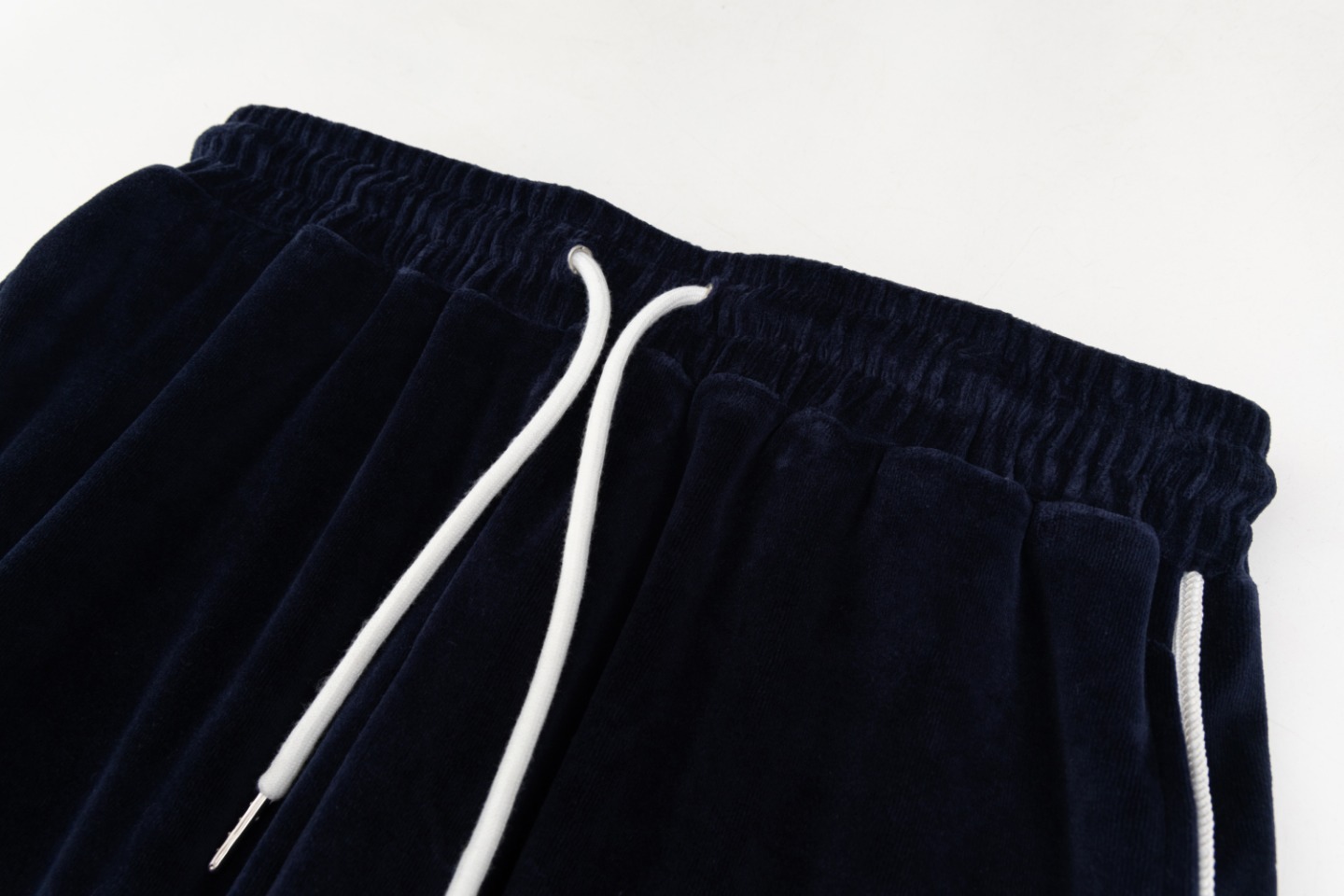 2024 Embroidered Couple Pants in Custom Velvet Fabric, Midnight Blue, XS-L Sizes - 图片 5