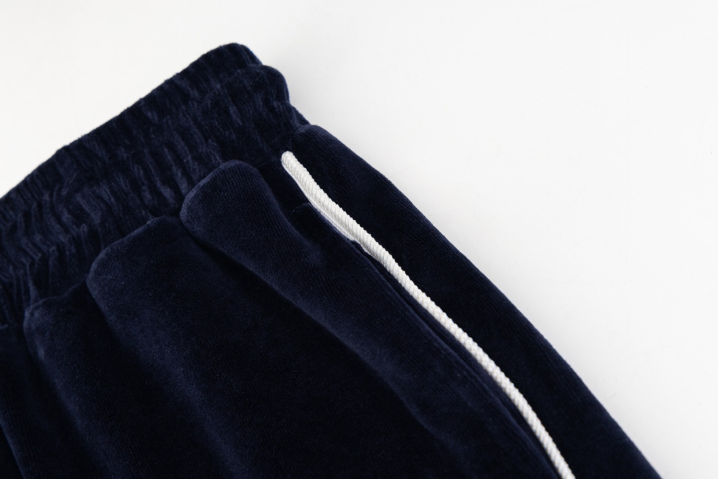 2024 Embroidered Couple Pants in Custom Velvet Fabric, Midnight Blue, XS-L Sizes - 图片 7