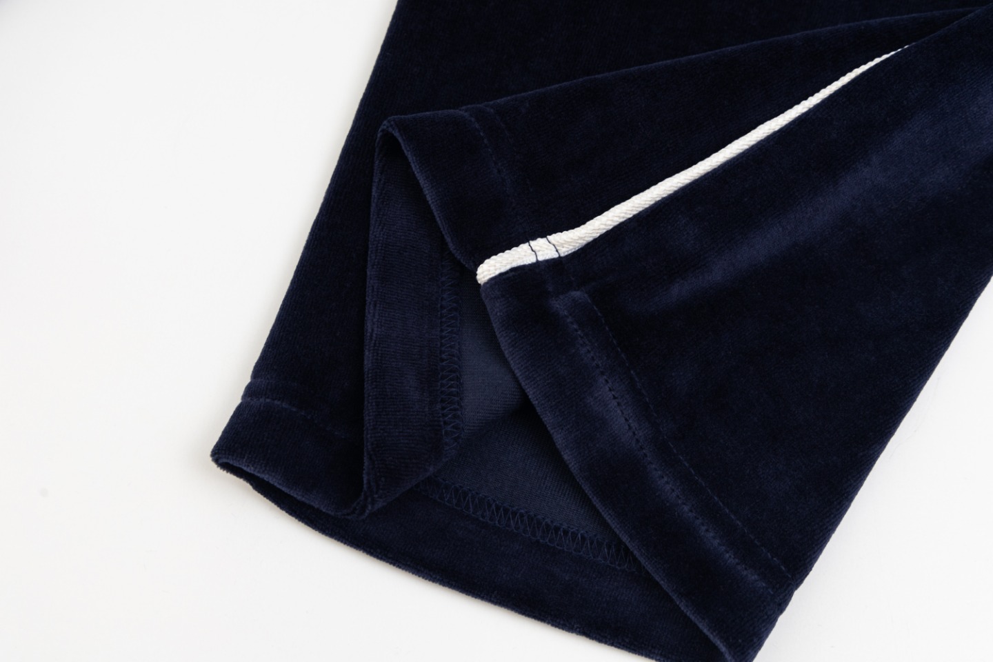 2024 Embroidered Couple Pants in Custom Velvet Fabric, Midnight Blue, XS-L Sizes - 图片 8